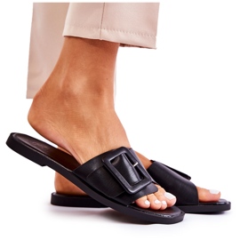 FE1 Modne ženske ljetne papuče crne Sylvia crna