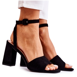 FB2 Modne sandale na šanku crne Salis crna