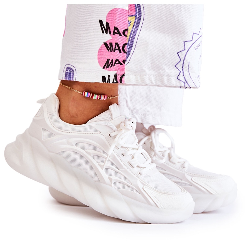 PM2 Modne ženske sportske tenisice White Sollero bijela