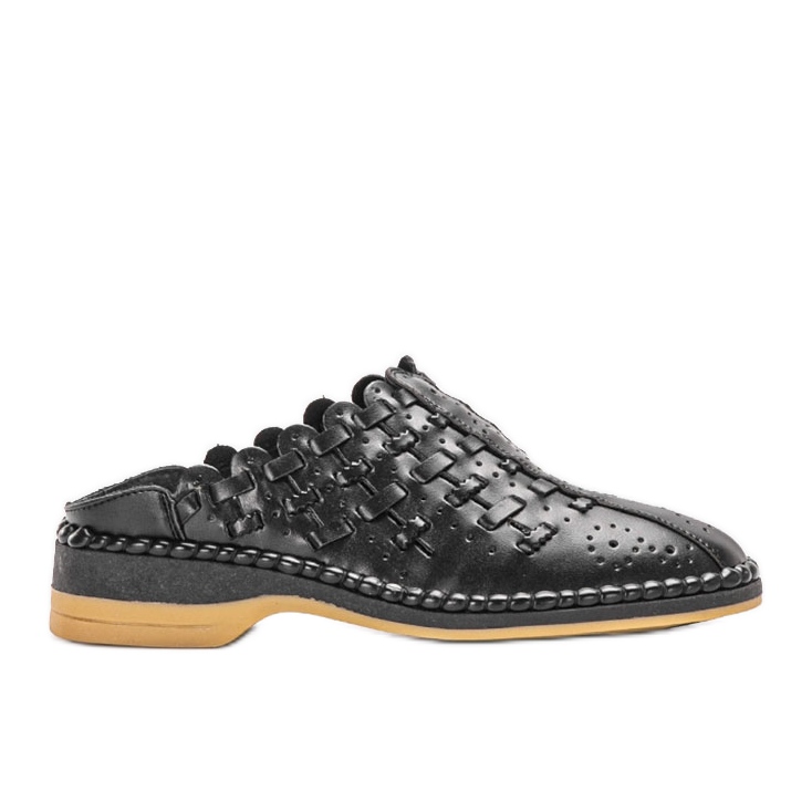 Breno crne ažurne papuče crno