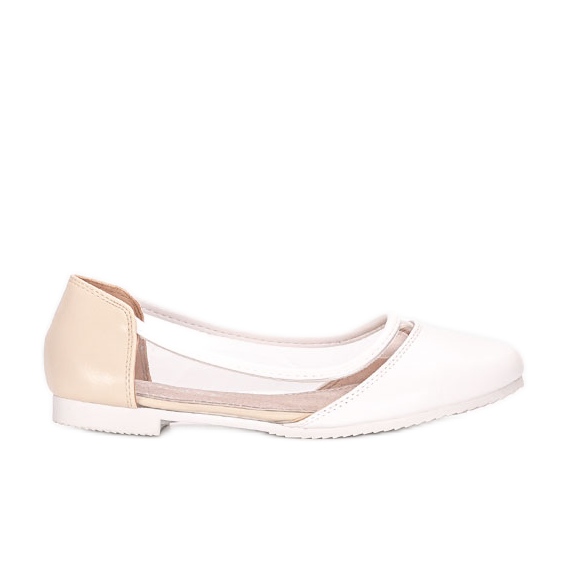Bijele poluprozirne Juva dječje balerinke bež