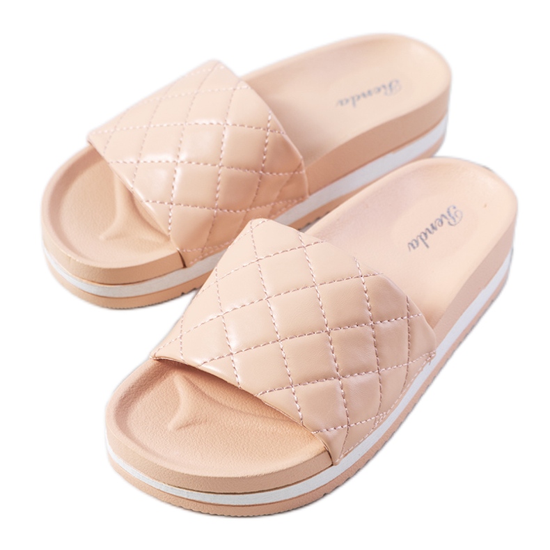 Hassell ružičaste prošivene papuče ružičasta