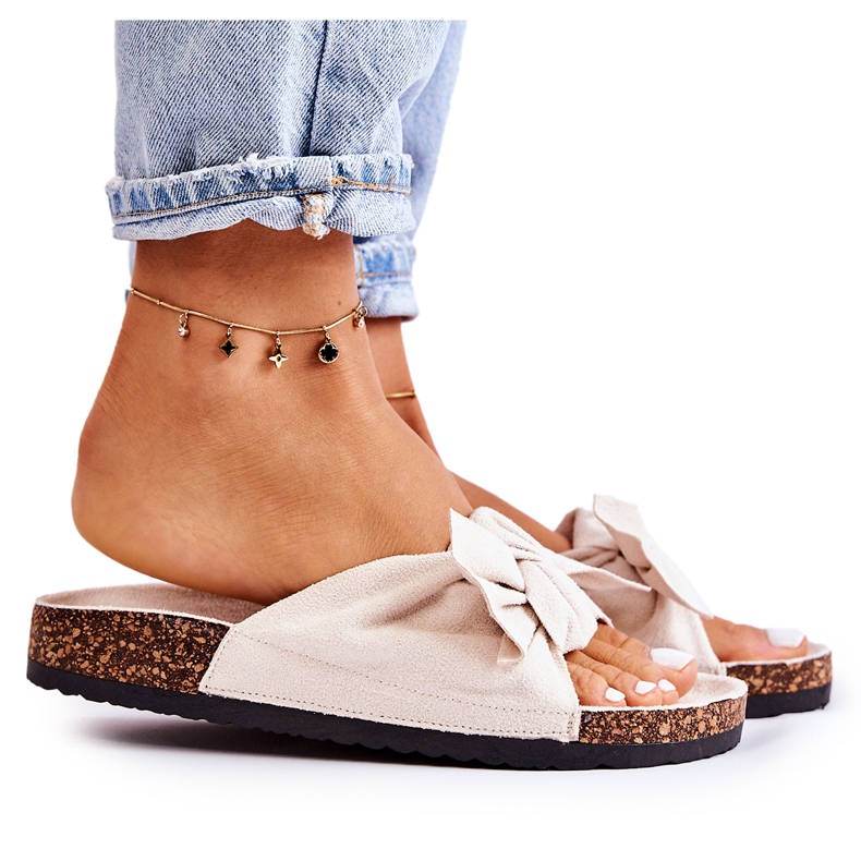 PS1 Wendy svijetlobež papuče s plutenim potplatom