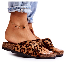 Papuče s potplatom Wendy Brown i crne plute bež smeđa crna