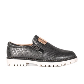 Crne metalik dječje cipele iz Virtona crna