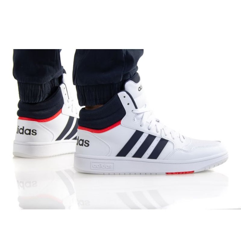 Cipele Adidas Hoops 3.0 Mid M GY5543 bijela mornarsko plava
