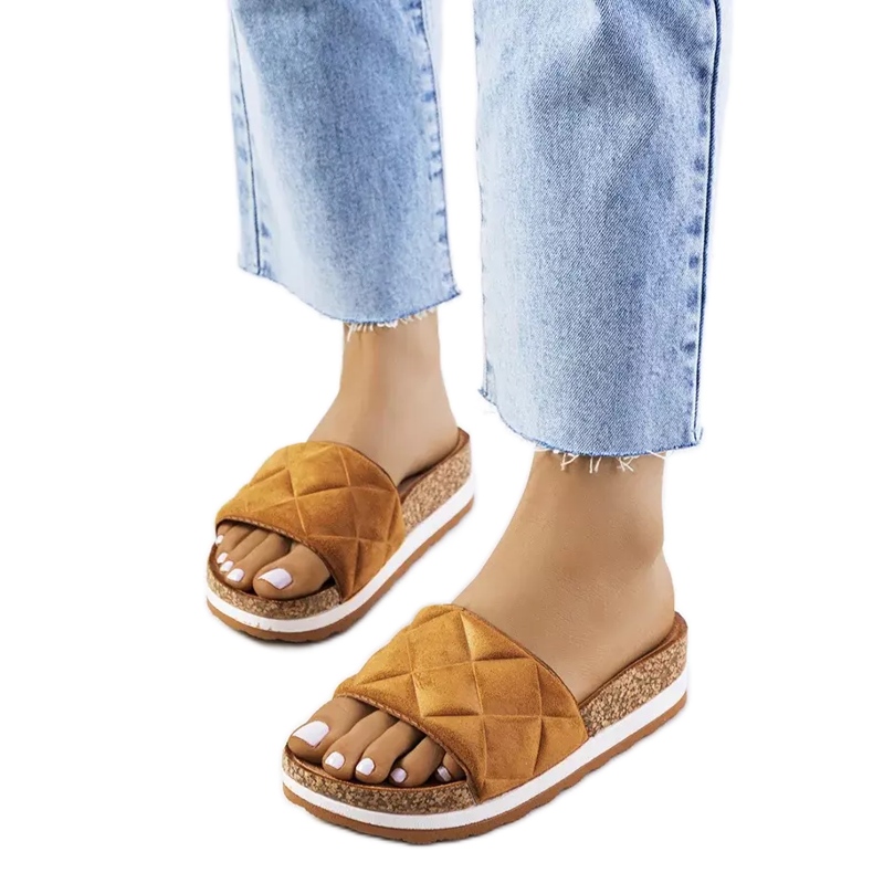 BM Smeđe sandale na potplatu od plute Galts smeđa