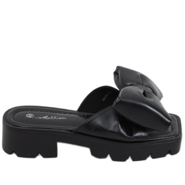 Keesha crne papuče s visokim potplatom crna