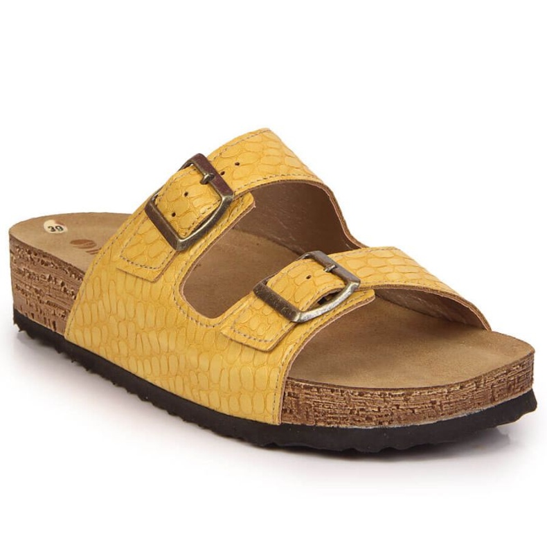 Žute Inblu W ARC15 papuče s kopčama žuta boja