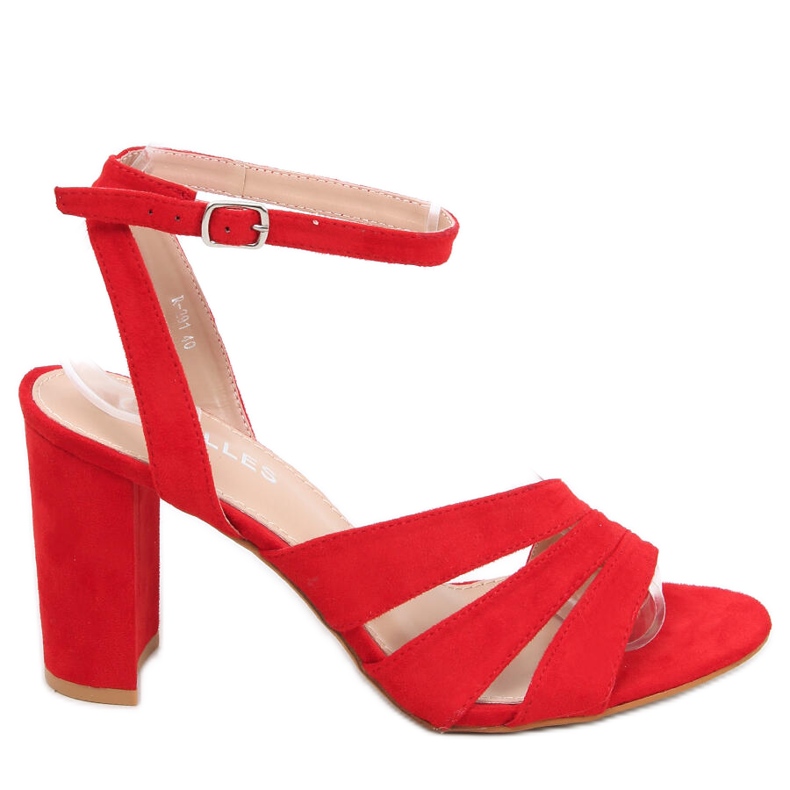 Leslie crvene sandale na petu crvena