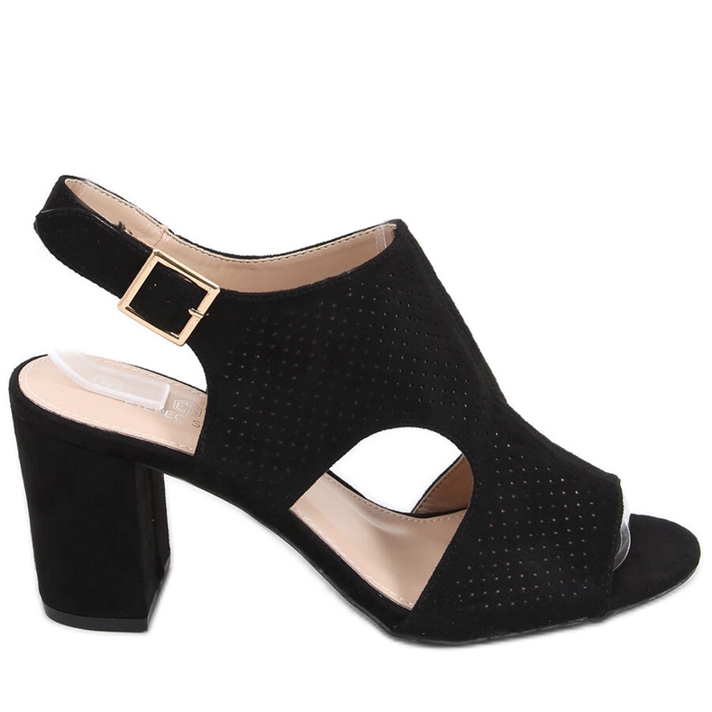 Stacy Black otvorene sandale na visoku petu crno