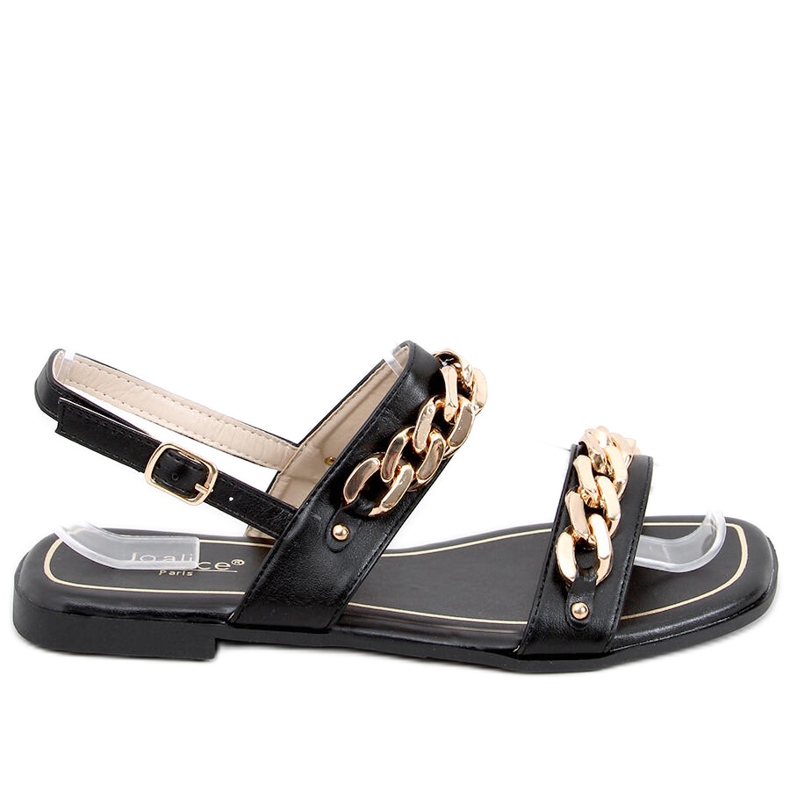 Indija Crne sandale s lancima crno