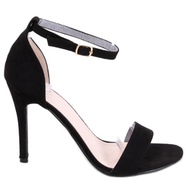 Sheila Crne sandale na visoku petu crna