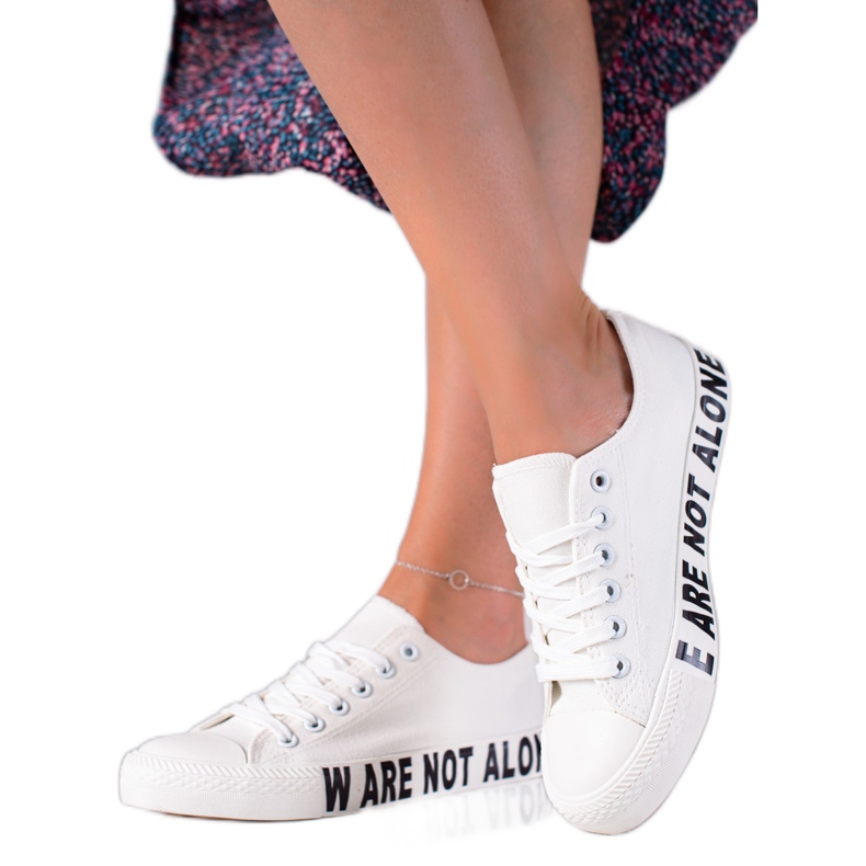 SHELOVET Bijele modne tenisice bijela