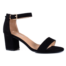 SHELOVET Crne ženske sandale crna