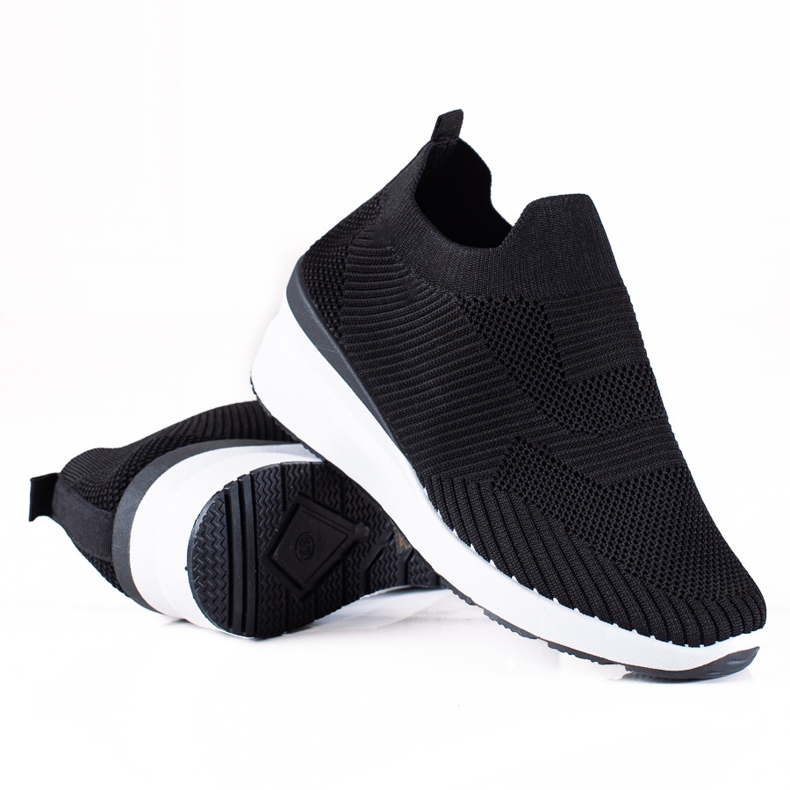SHELOVET Slip-on cipele na klin crno