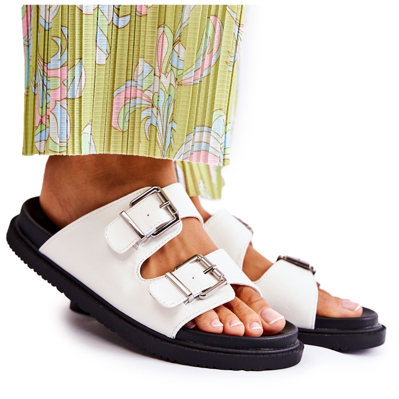 PJ1 Klasične ženske bijele papuče Weston bijela