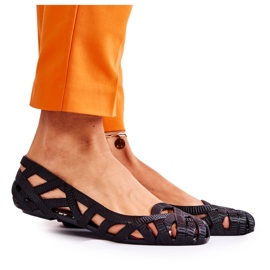 PH1 Ženske crne gumene balerinke Indila crna