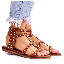 PG1 Ženske sandale s čepovima Smeđe Cavos smeđa