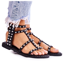 PG1 Ženske sandale s čepovima crne Cavos crno