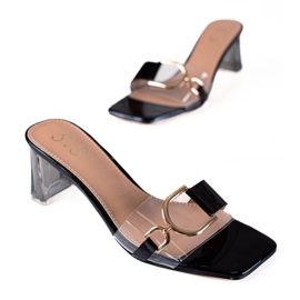 SHELOVET Prozirni zalisci na stupiću crna