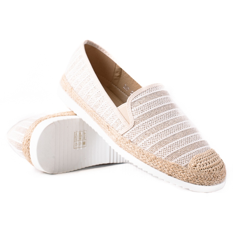 SHELOVET Slip-on espadrile bež