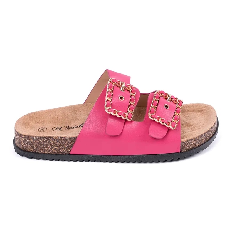 Papuče s ukrasnim kopčama ružičasta