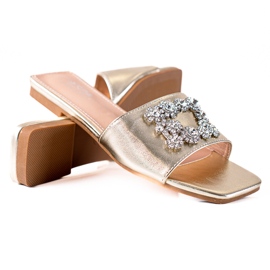 SHELOVET Elegantne papuče zlatna