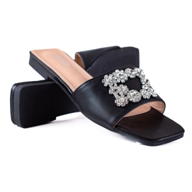 SHELOVET Elegantne papuče crna