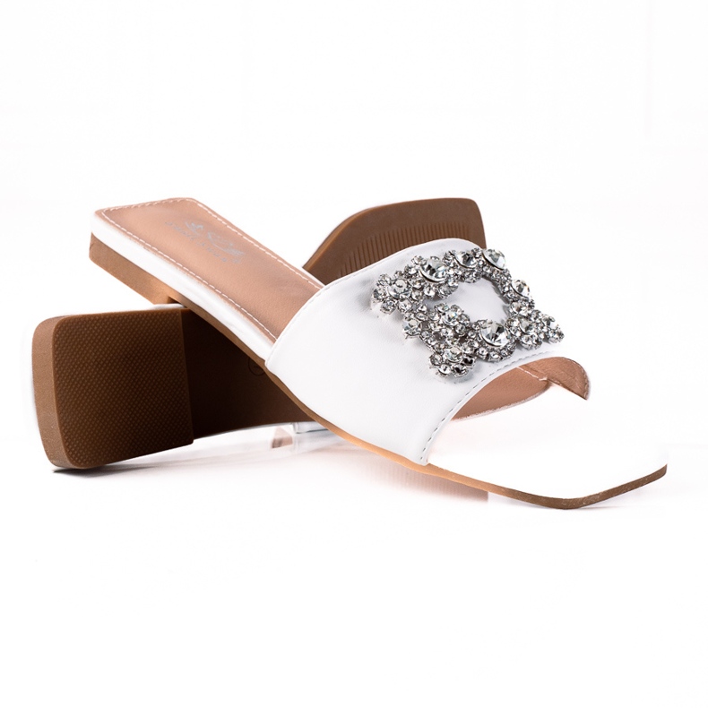 SHELOVET Elegantne papuče bijela