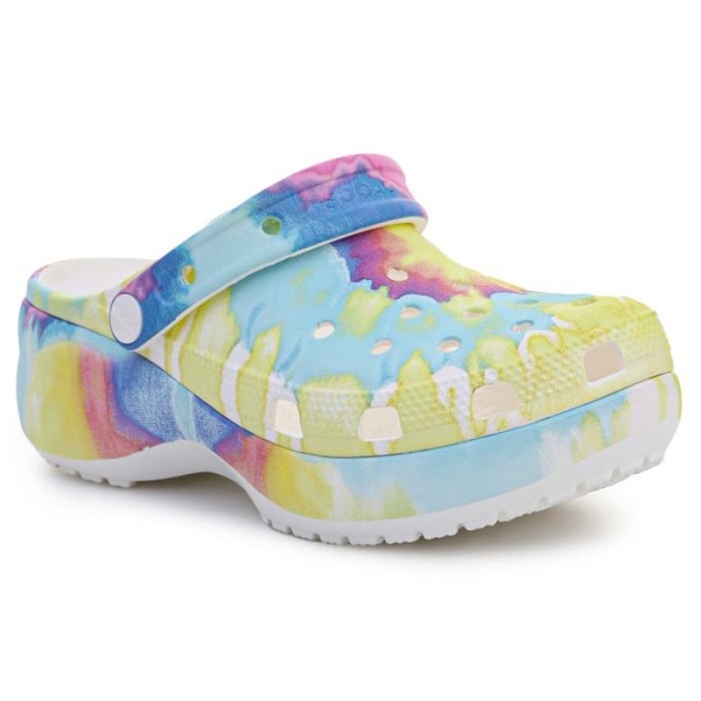 Crocs Classic Platform Tie Dye Graphic Clog Wedge W 207151-94S plava