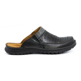 Muške kožne papuče 219 Kampol crne crna