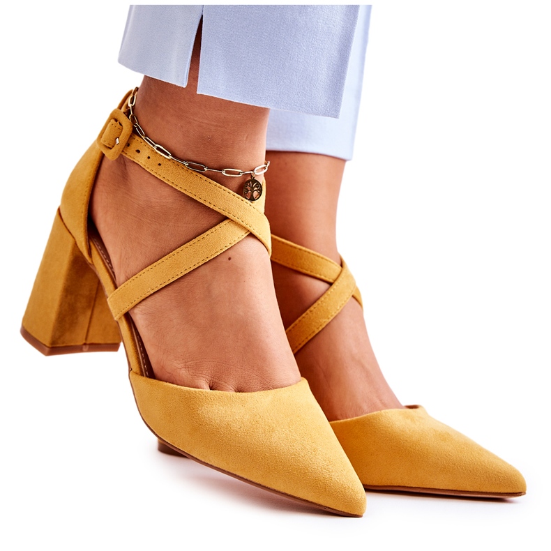 FB1 Modne sandale na žutom Sinari baru žuta boja