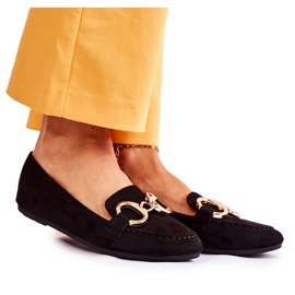 PG1 Ženske antilop loferice s crnim reality ukrasom crna