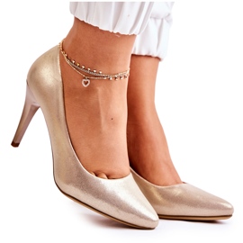 Sergio Leone Klasične zlatne čarobne kožne štikle zlatni