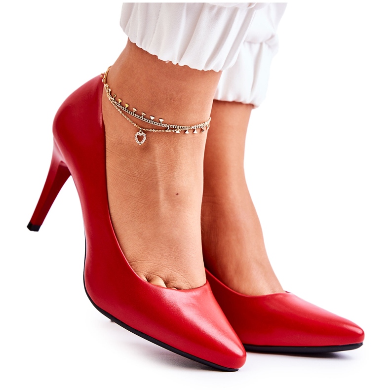 Sergio Leone Klasične čarobno crvene kožne štikle crvena