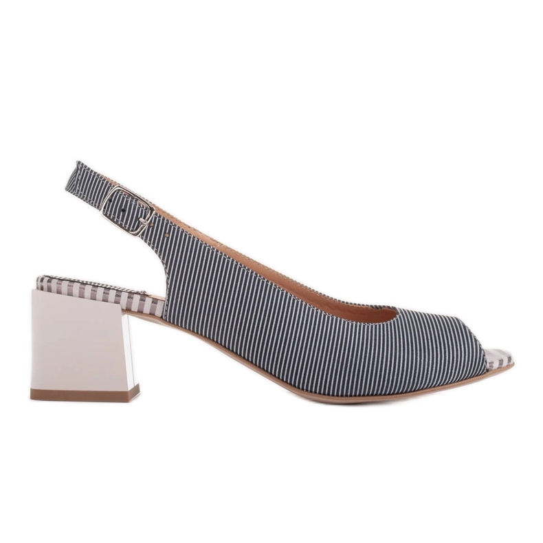 Marco Shoes Udobne ženske sandale sa zanimljivom kožom plava