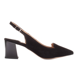 Marco Shoes Sandale od nježnog prirodnog antilopa crna