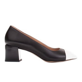 Marco Shoes Crno-bijele kožne cipele crna