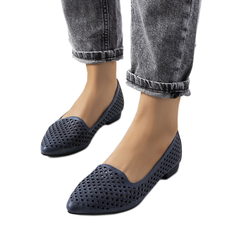 Jarrett tamnoplave ažurne mokasinke plava