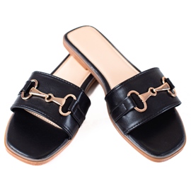 SHELOVET Crne ženske papuče crna