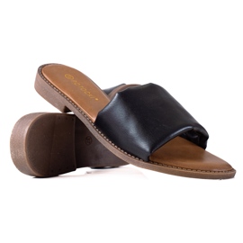 W. Potocki Papuče Potocki sa širokim remenom crna