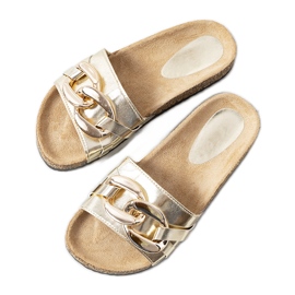 Zlatne papuče s Derbi lancem zlatni