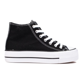 SHELOVET Visoke tenisice na platformi crna