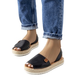 Crne espadrile na platformi Verdam crna