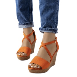 Kerry narančaste sandale na klin narančasta