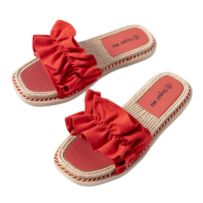 Crvene japanke s volanom iz Palmerija crvena