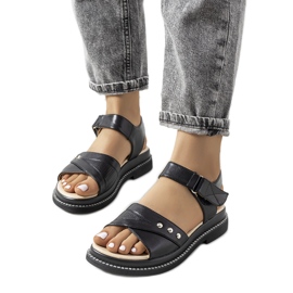 Crne sandale na platformi Meis crno