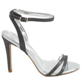 Tessa crne sandale na visoku petu crna