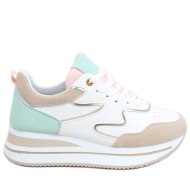 Sportske cipele Devi Beige s visokim potplatom bež višebojan